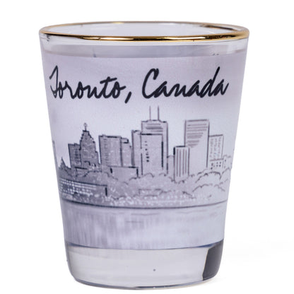 Toronto Skyline Black and White Shot Glass