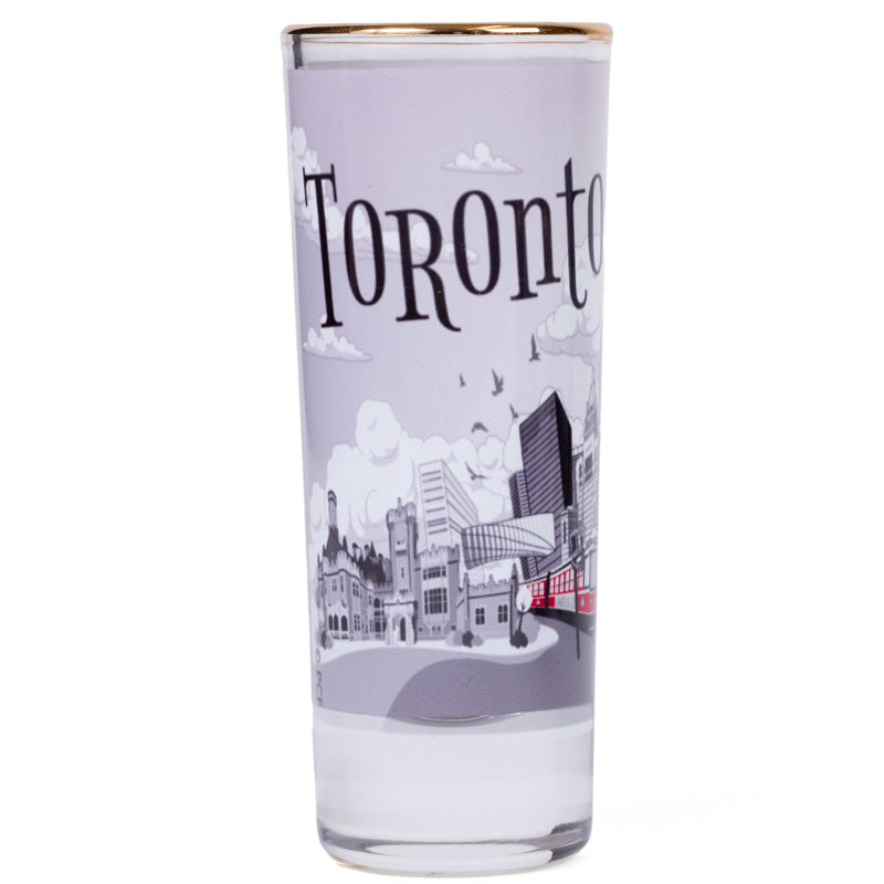 Shooter Glass - Cartoon Toronto City Skyline