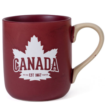 Canada Est. 1867 Mug with Maple Leaf Design and Canada Facts