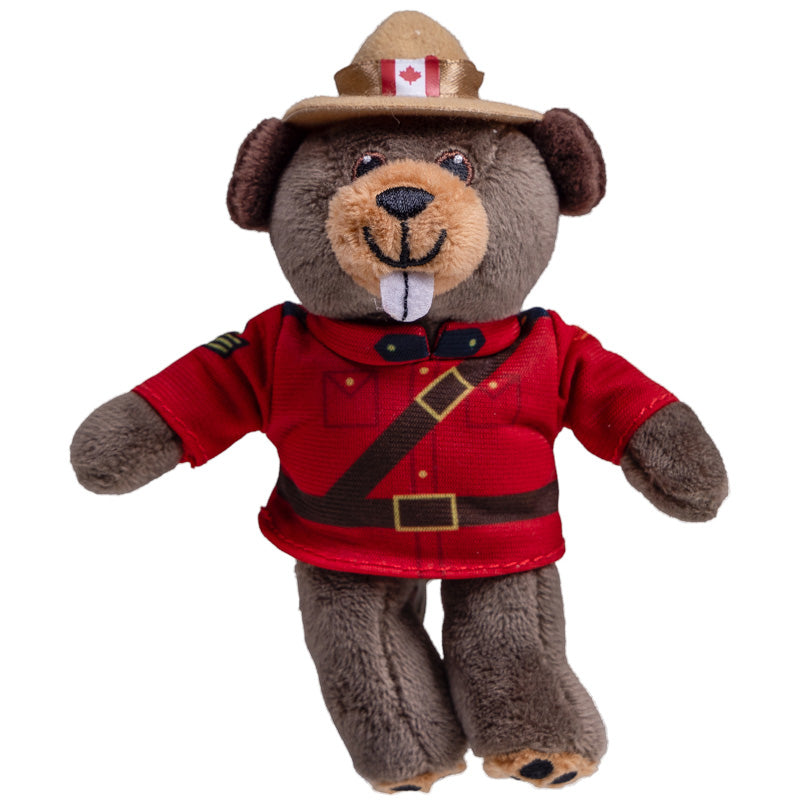 Canadian Stuffed Animal Keychain - RCMP officer Beaver