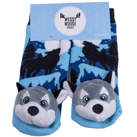 Lil' Traveller baby socks - Wolf for 6-48 months