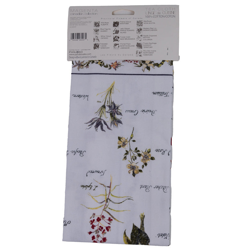 Tea Towel - Provincial Flowers of Canada