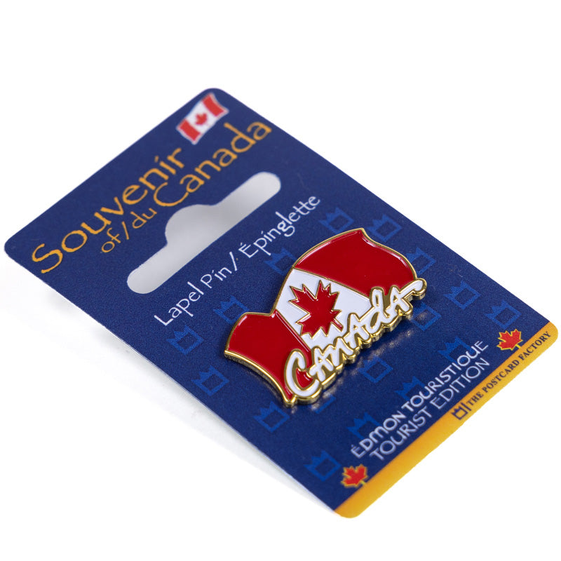 Lapel Pin - Canadian Flag with Canada Script