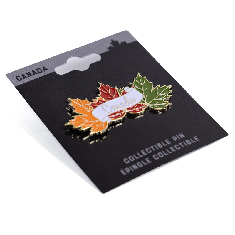 Lapel Pin - Vibrant Maple Leaves