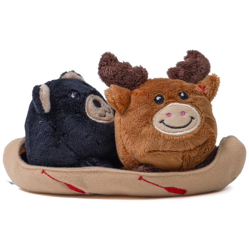 Hunk Moose & Bear in Canoe