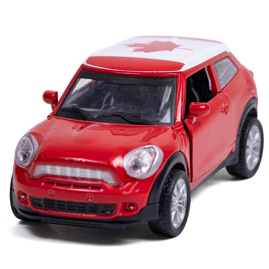 Mini Cooper with Canadian Flag Roof