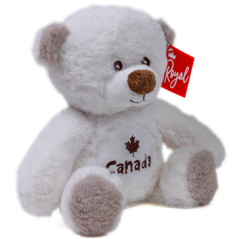 Canada Teddy Bear Plush Toy in White - 9"