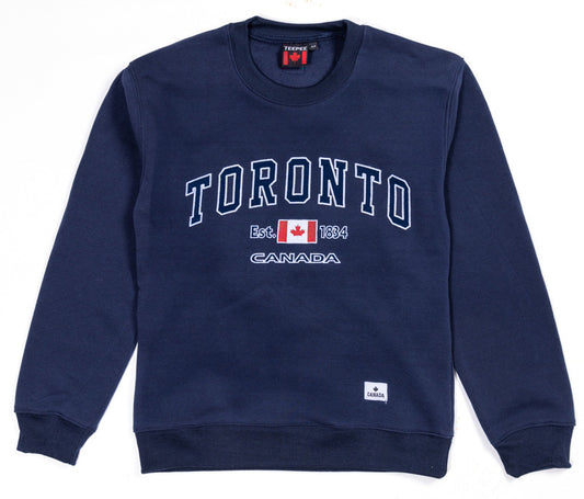 Classic Toronto Canada Crewneck Sweatshirt - Navy Blue