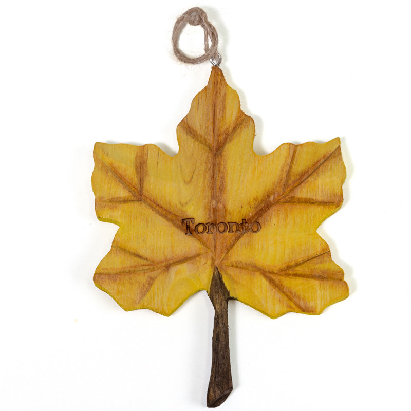 Toronto Wooden Ornament - Maple Leaf