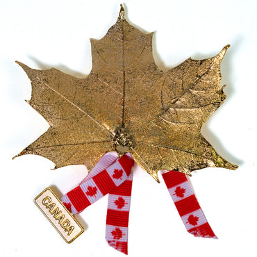 24K Gold Plated Real Maple Leaf Ornament