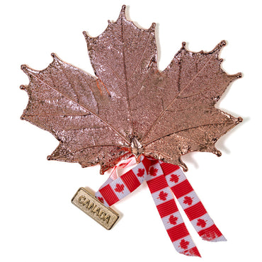 Copper Plated Real Maple Leaf Ornament