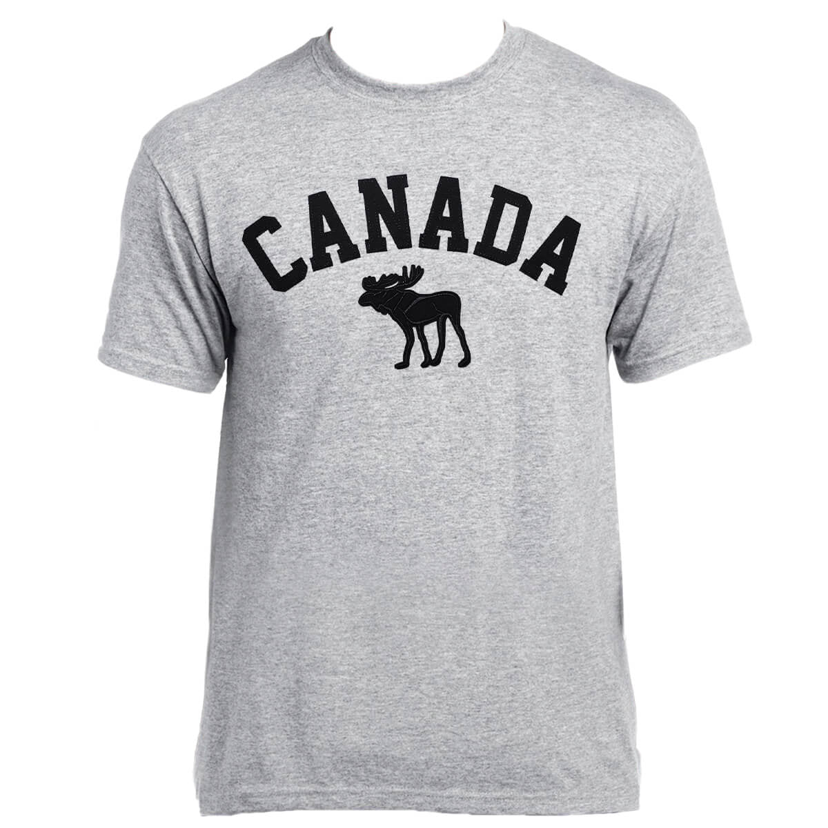 Canada Moose Applique T-shirt in Heather Grey - Unisex