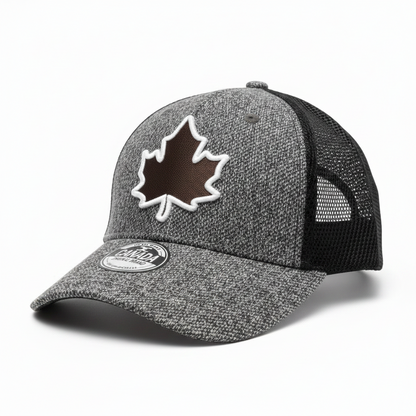 Canadian Maple Leaf Soft Trucker Cap - Heather Grey side