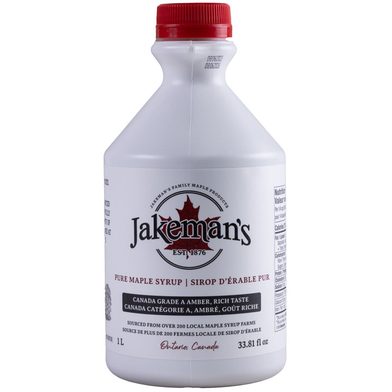 Jakeman's Pure Maple Syrup Canada Grade A Amber - 1L Jug