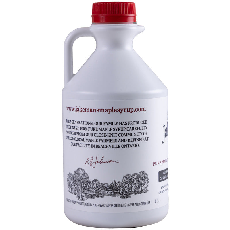 Jakeman's Pure Maple Syrup Canada Grade A Amber - 1L Jug