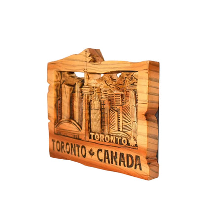 Toronto CN Tower & Skyline 3D Vintage Carved Magnet side