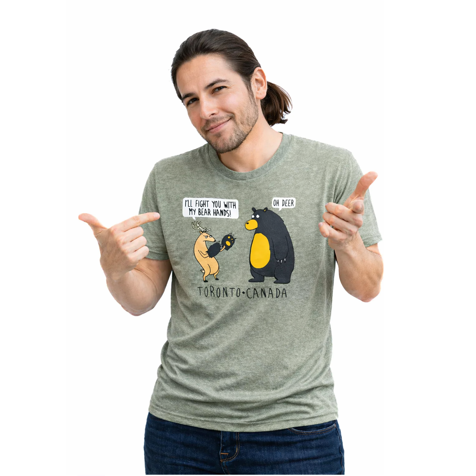 Bear Hands Oh Deer! Funny Toronto Canada T-shirt