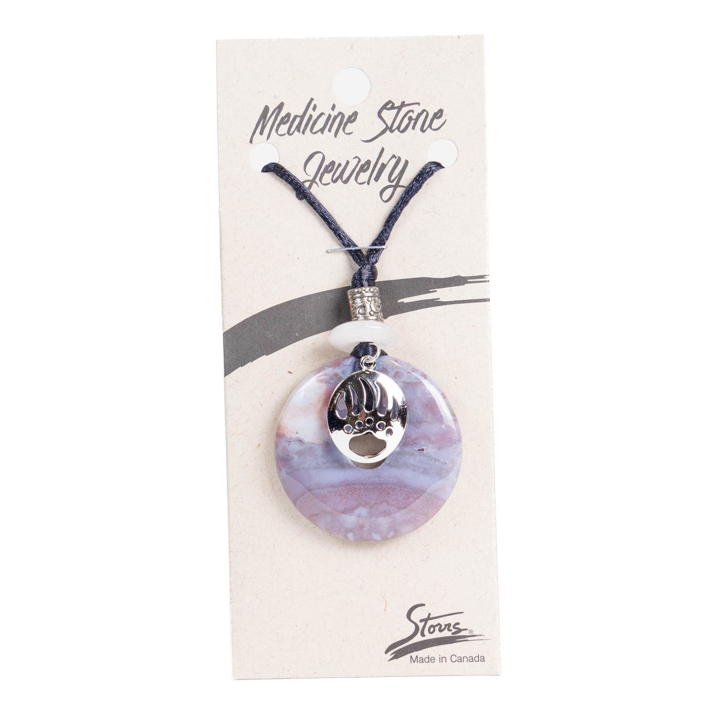 Canada Bear Paw Medicine Stone Necklace