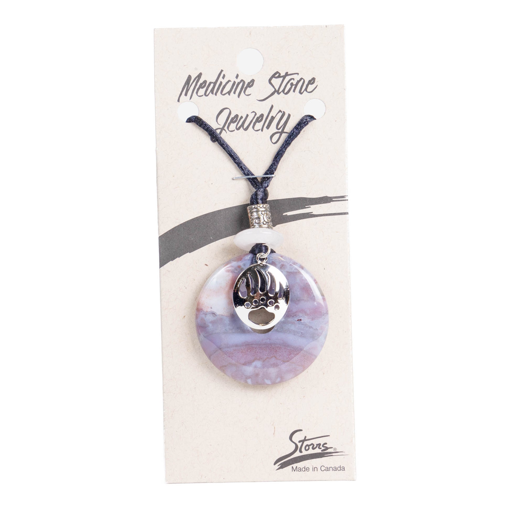 Canada Bear Paw Medicine Stone Necklace