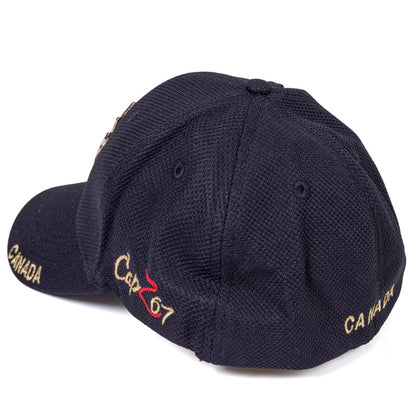 Canada Golden Maple Leaf Cap - Black, Adjustable Fit Back View