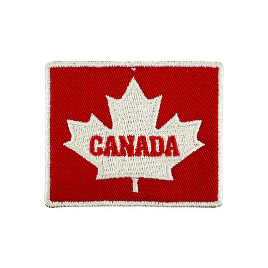 Canada Maple Leaf Rectangular Iron-On Patch