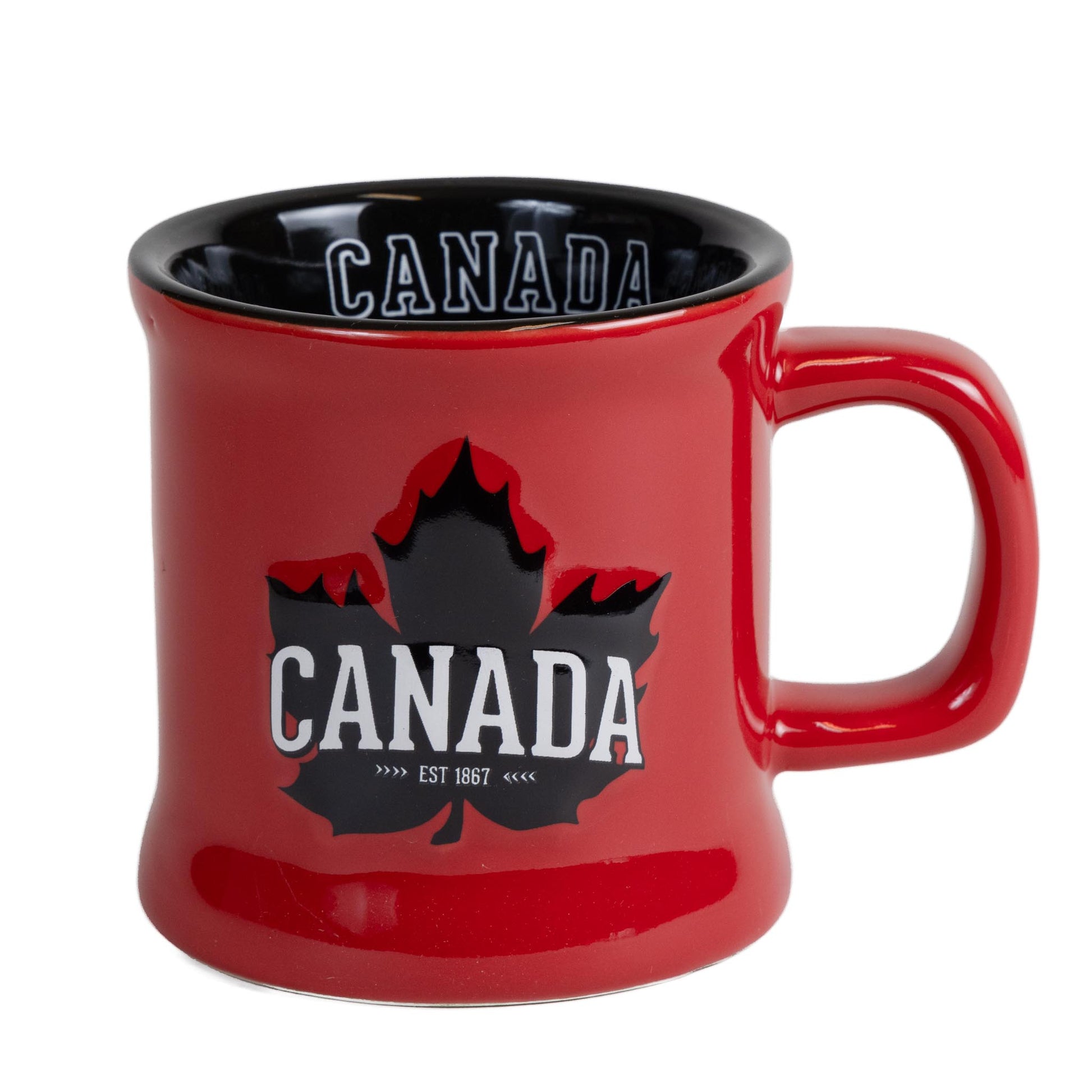 Canada Maple Leaf Red Embossed Mug