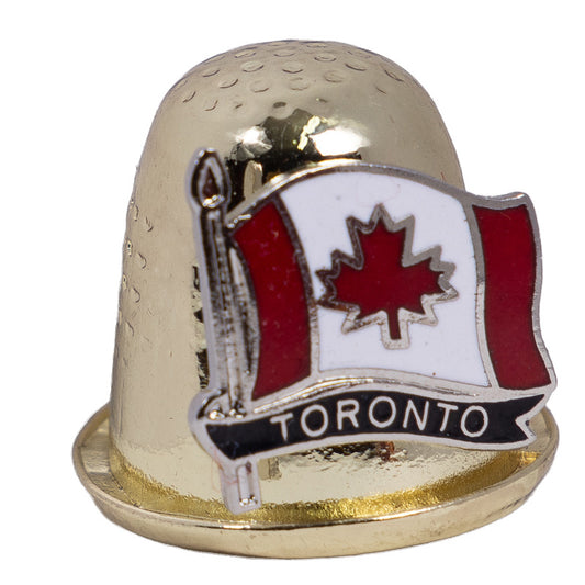 Canada Metal Thimble – Canadian Flag with Toronto