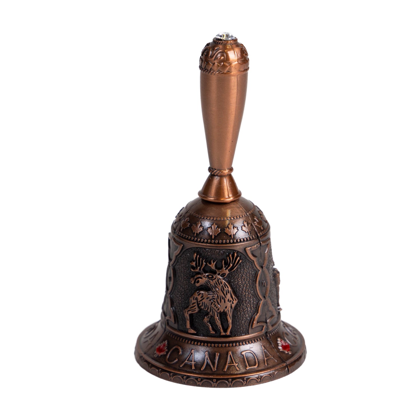 Canada Souvenir Bell - Canadian Landmarks Metal-side