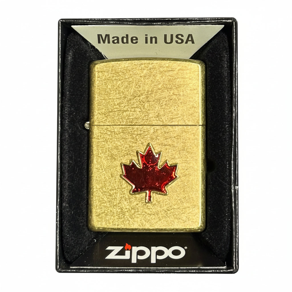 Canada Zippo Lighter - Red Maple Leaf
