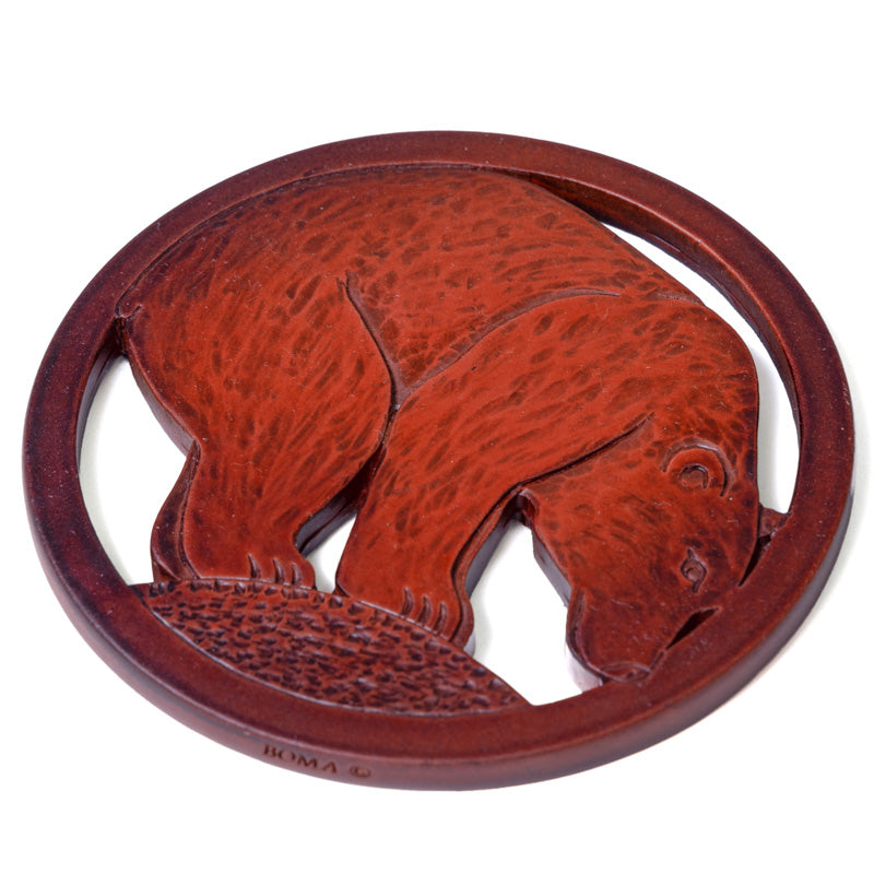 Canadian Bear Heat-Resistant Trivet – 4" Coaster