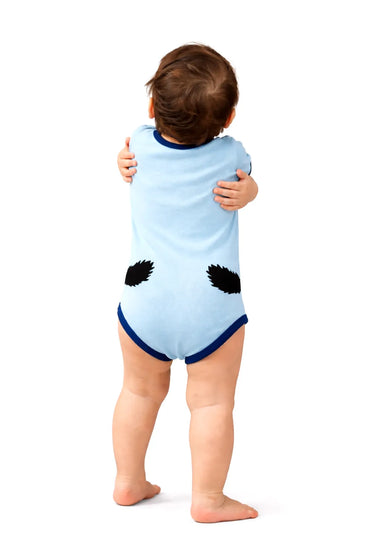 Canadian Black Bear Hug Baby Bodysuit-Back