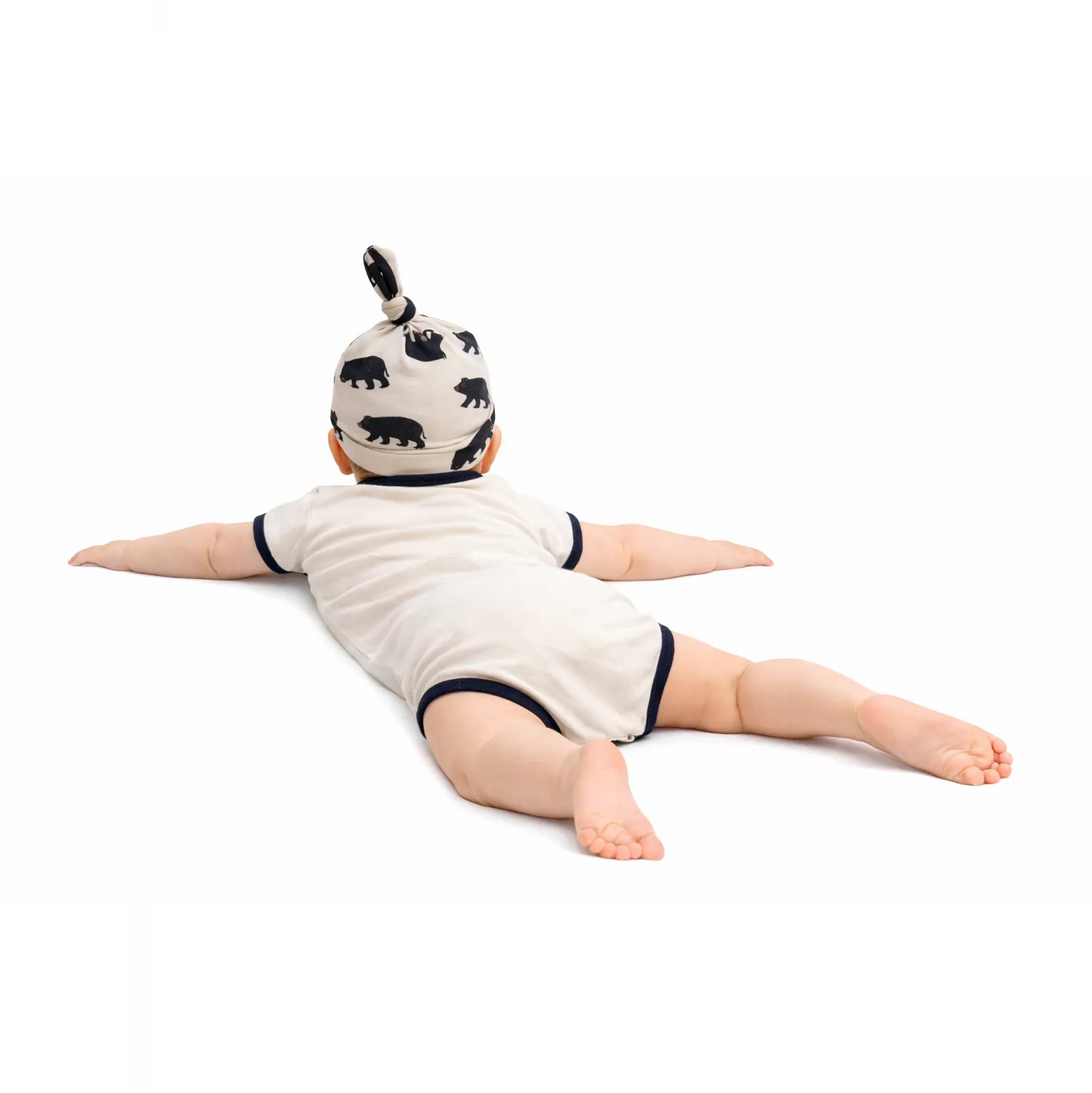 Canadian Black Bear Naked Baby Bodysuit and Hat Set - back