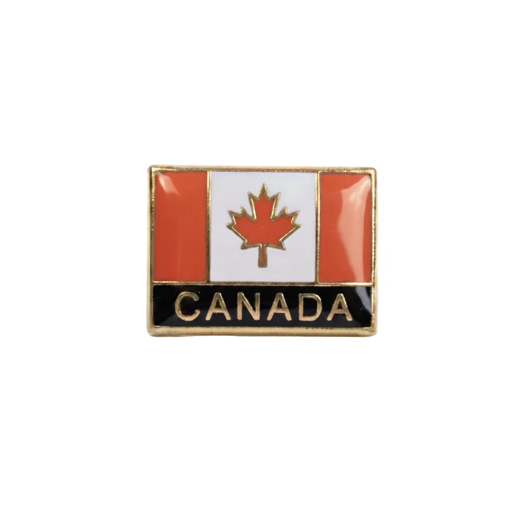 Canadian Flag with Canada Lapel Pin-front