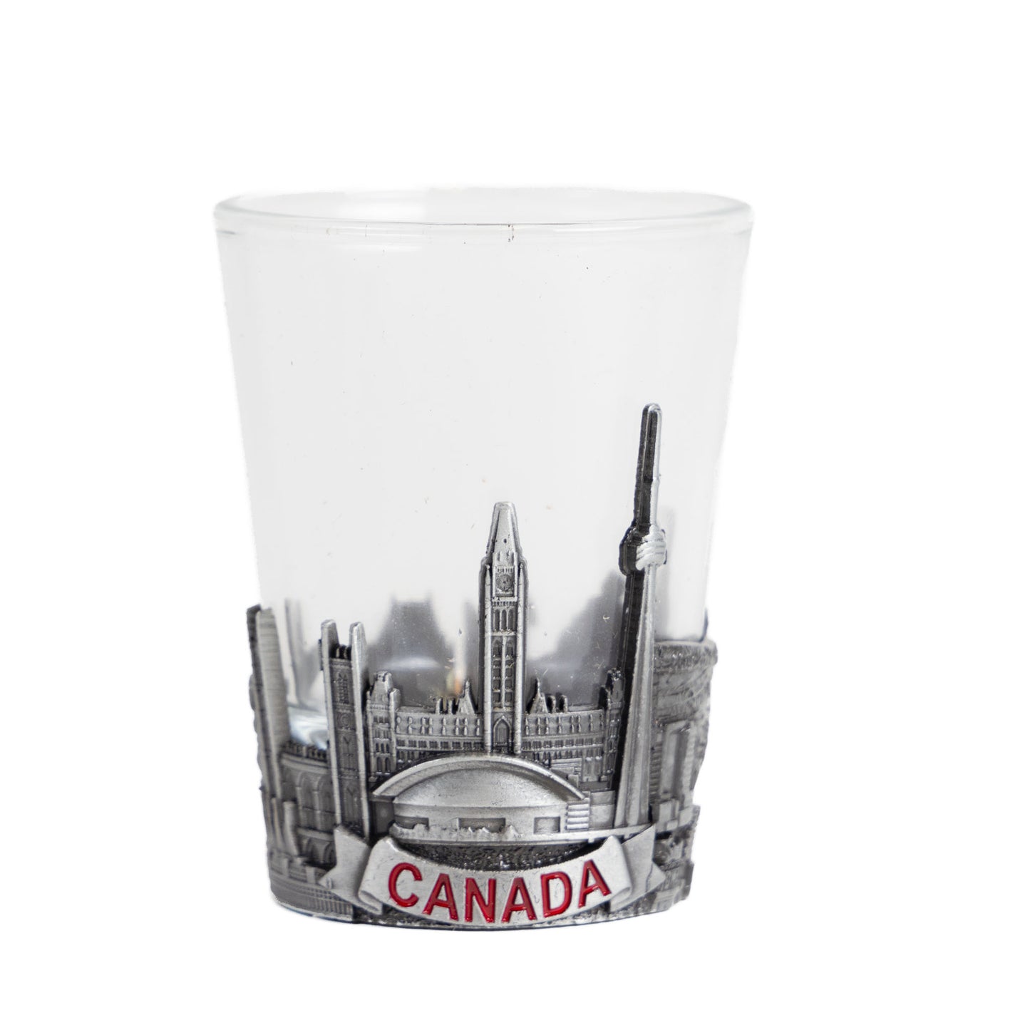 Canadian Historic Landmarks Shot Glass - Pewter Emblem