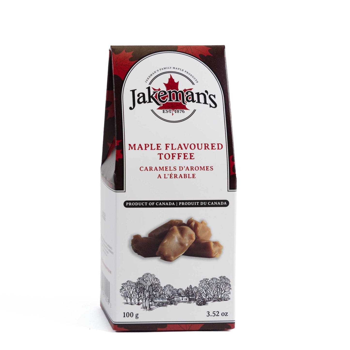 Canadian Maple Toffee - Jakeman's 100g