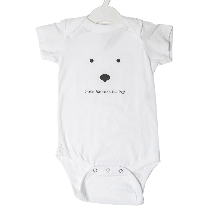 Canadian Polar Bear in Snow Storm Baby Onesie