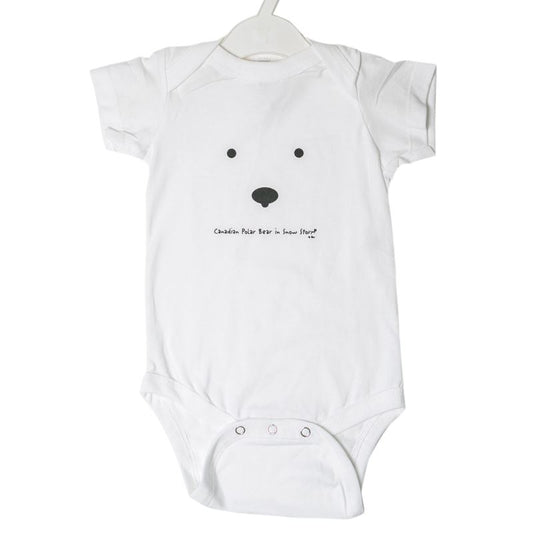 Canadian Polar Bear in Snow Storm Baby Onesie