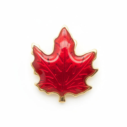 Canadian Red Maple Leaf Pewter Lapel Pin