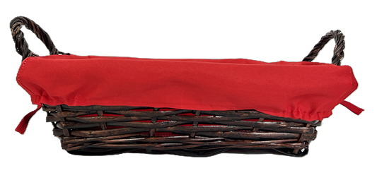 Gift Basket with Red Fabric Liner
