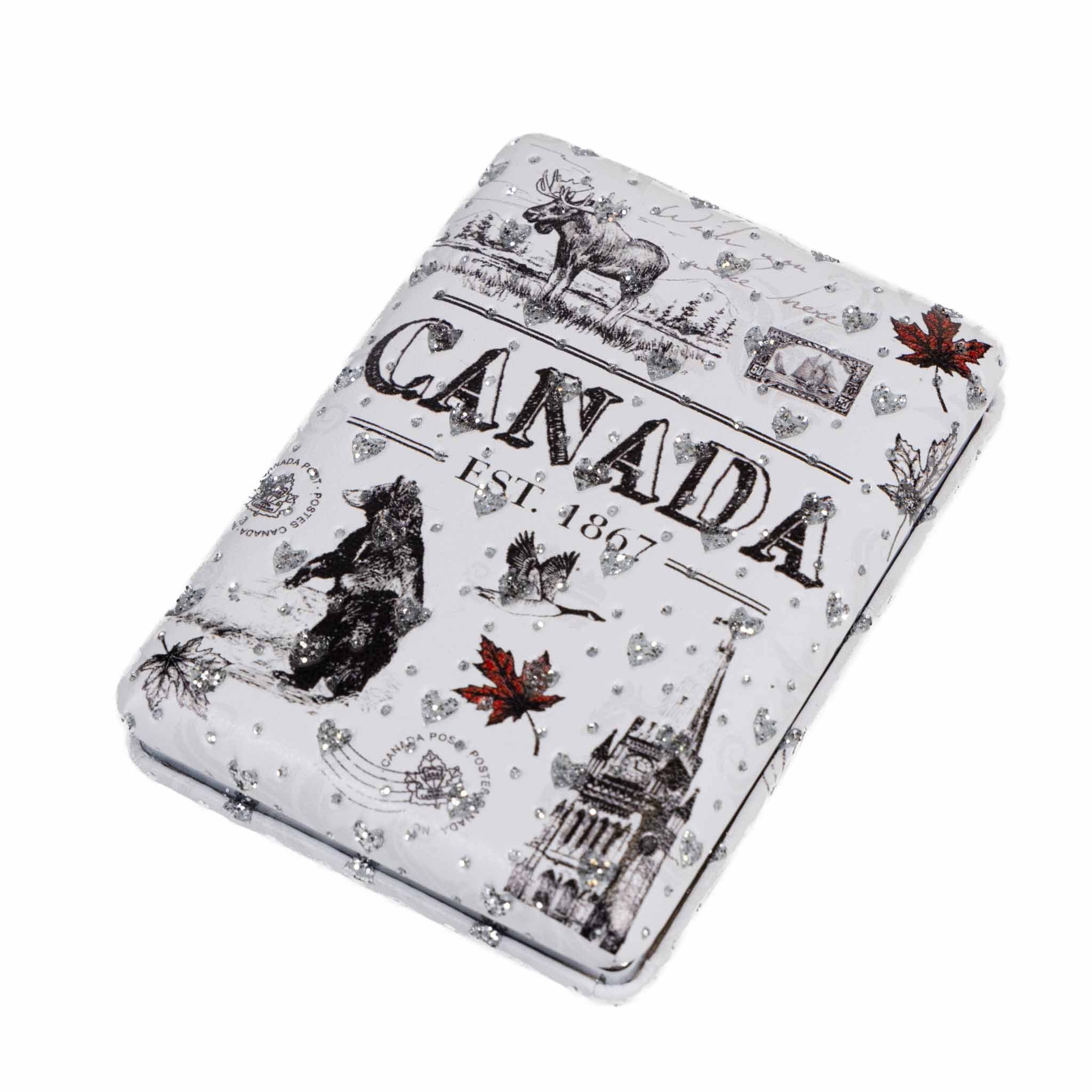 Canada Icons Glitter Compact Mirror