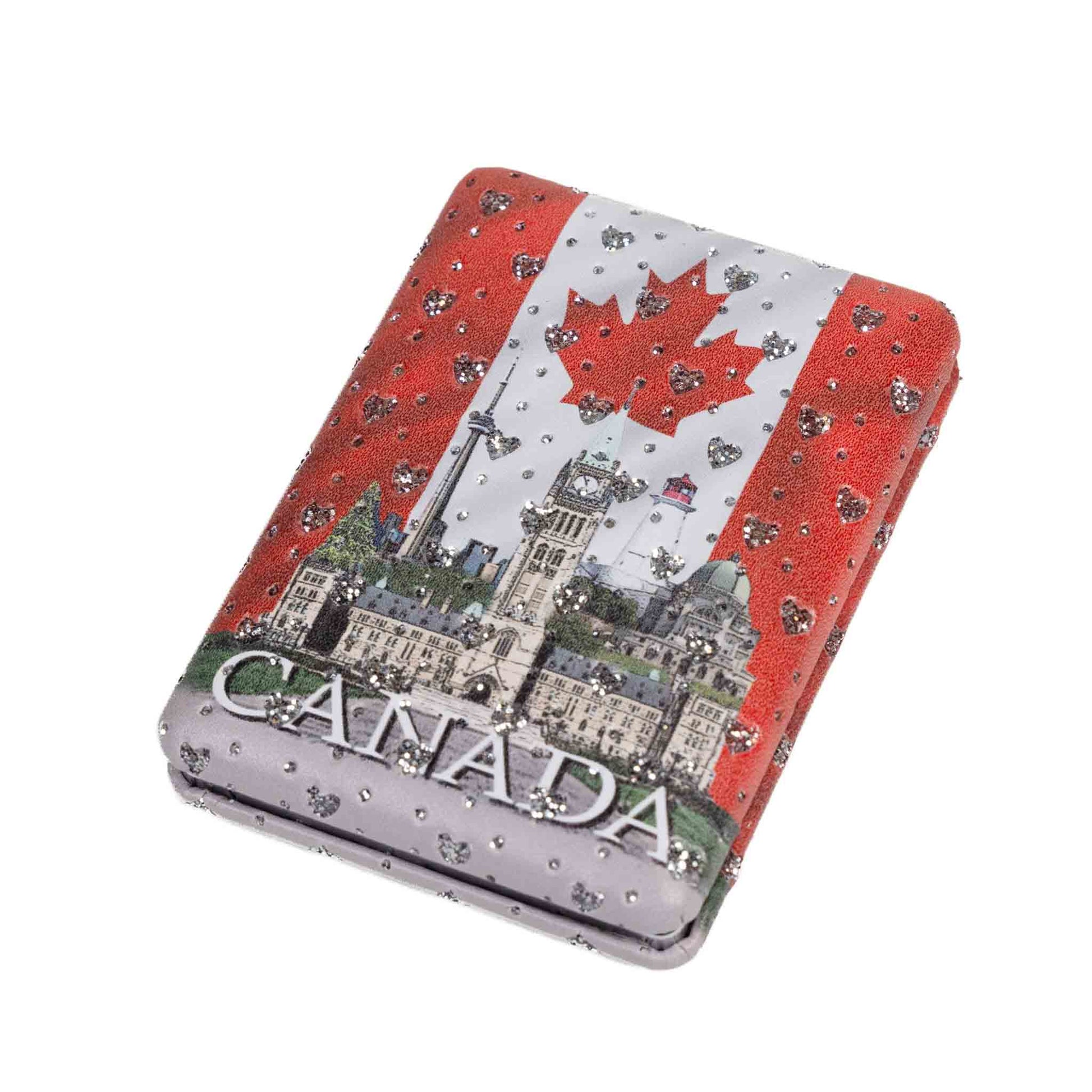 Canadian Flag and Parliament Building Compact Mirror