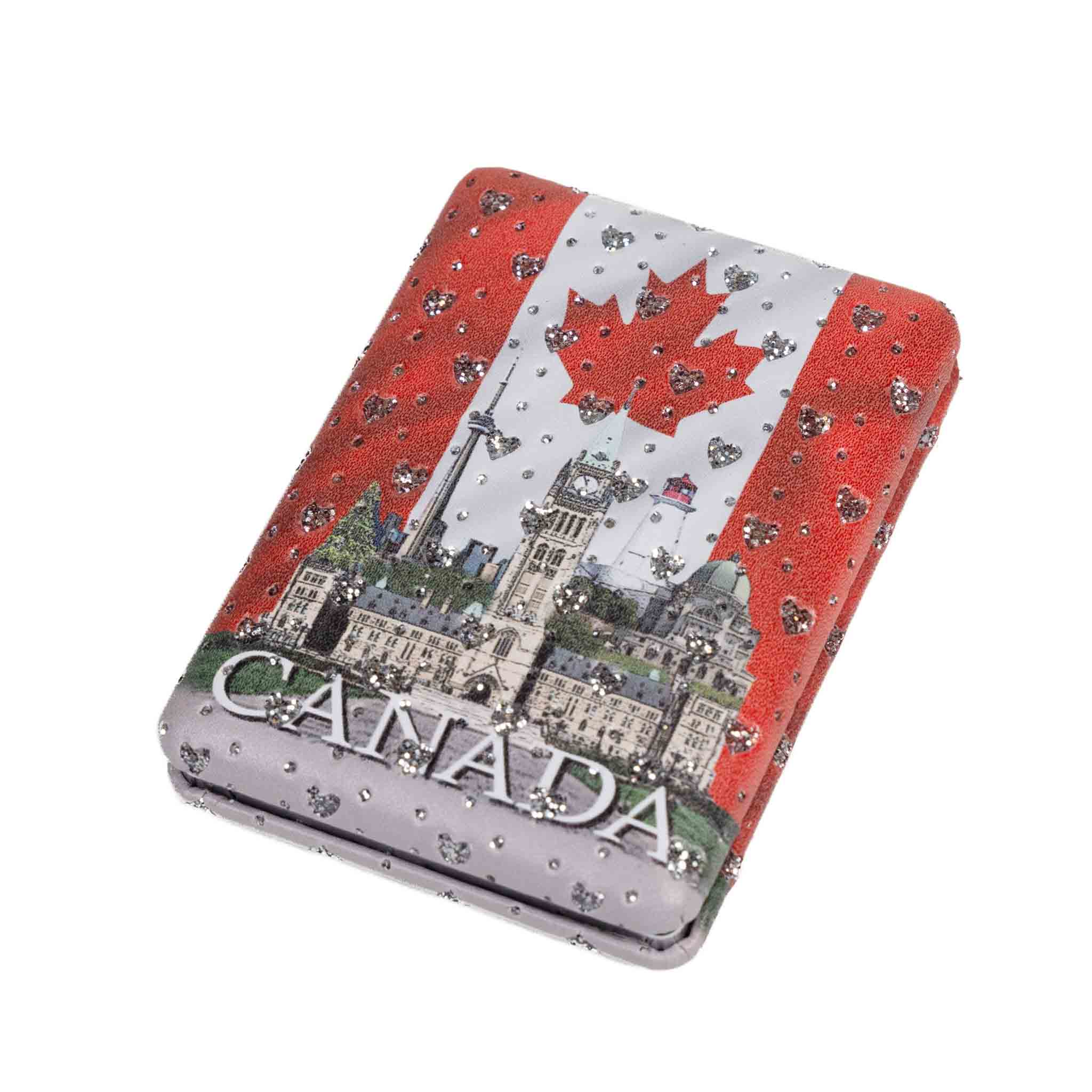 Canadian Flag and Parliament Building Compact Mirror