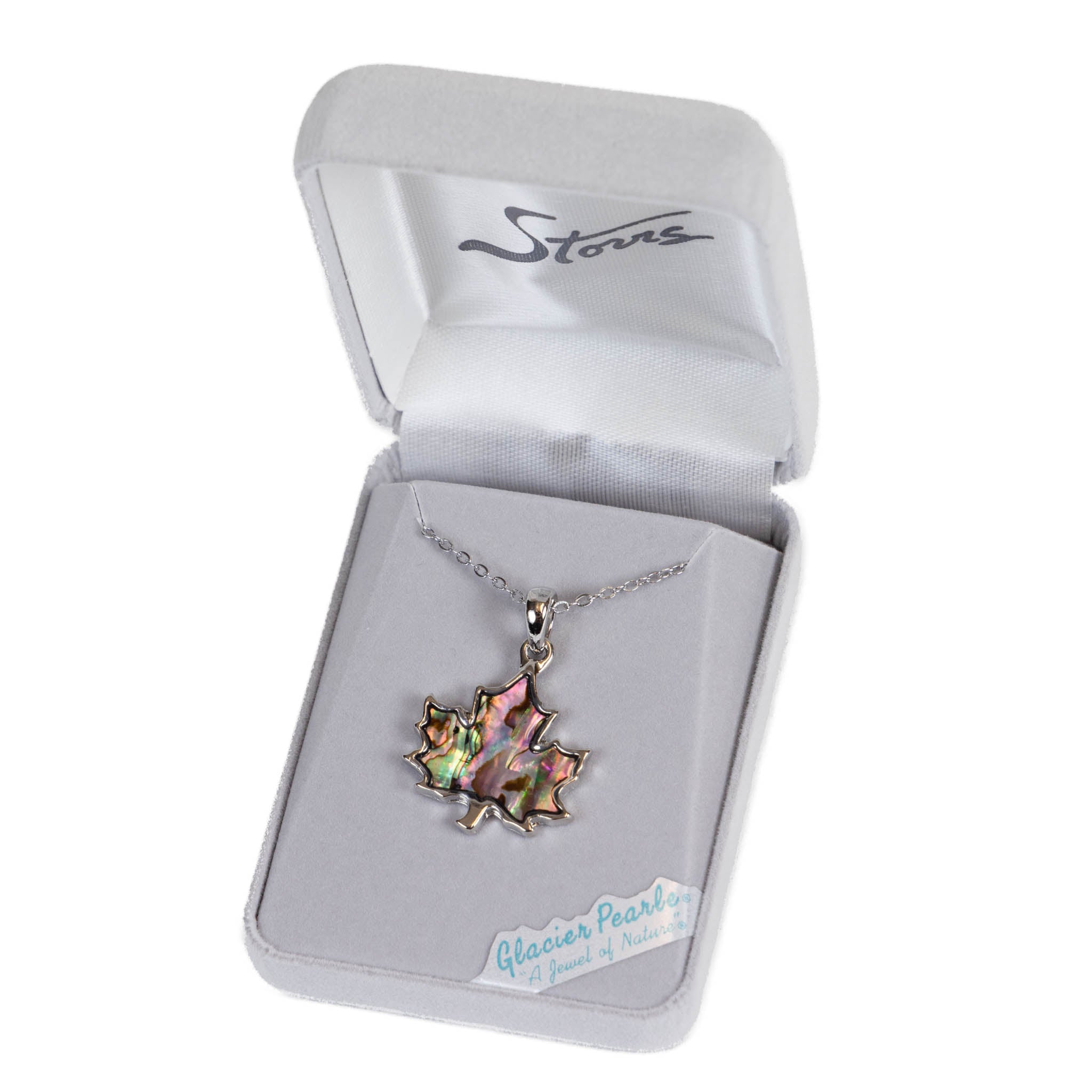 Glacier Pearle Abalone Maple Leaf Classic Necklace