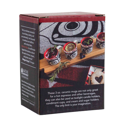 Indigenous Espresso Cup - Matriarch Bear by Morgan Asoyuf - Set of 2 Back view