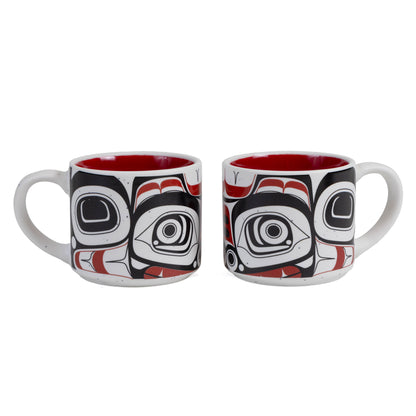 Indigenous Espresso Cup - Matriarch Bear by Morgan Asoyuf - Set of 2 unbox