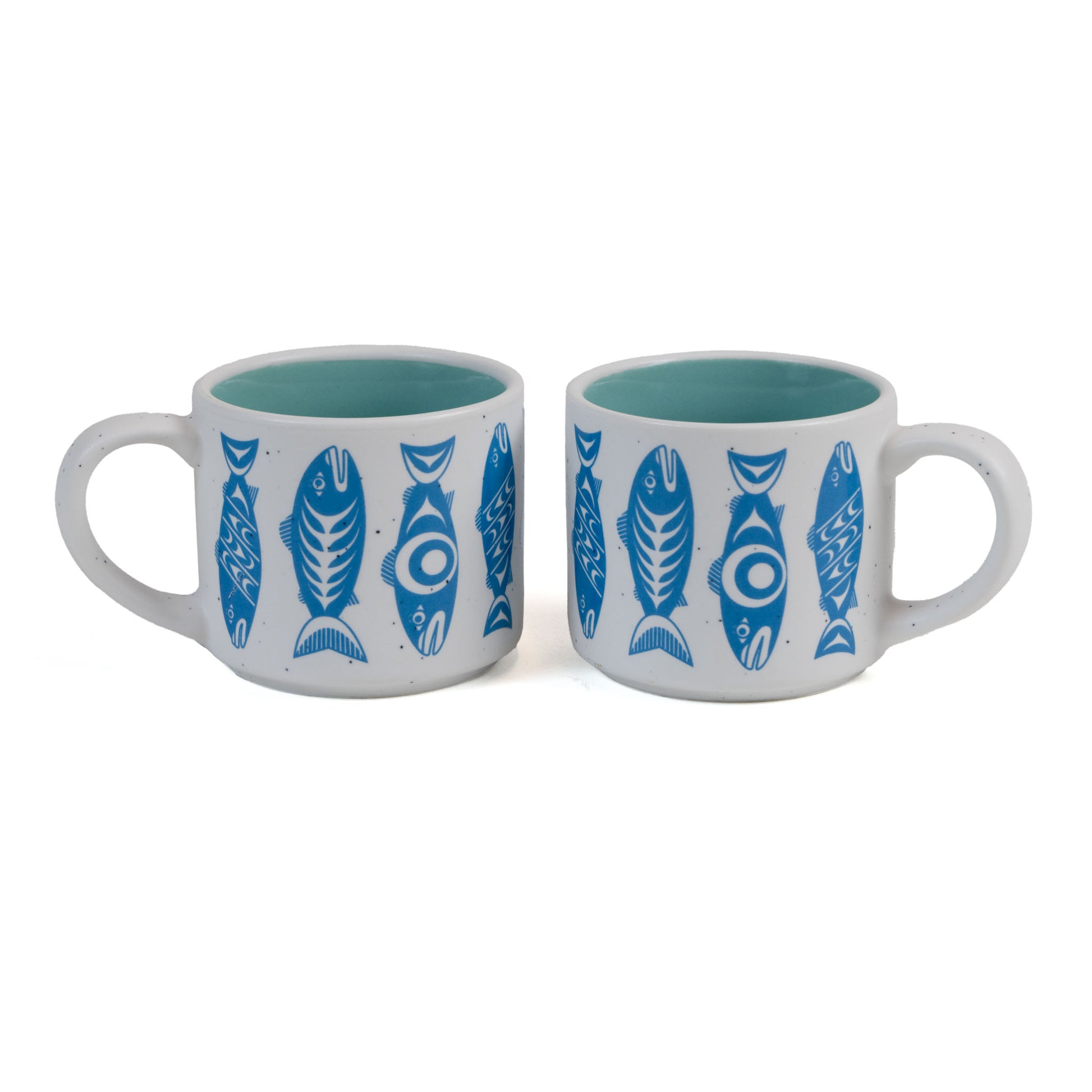 Indigenous Espresso Cup - Salmon in The Wild by Simone Diamond - Set of 2 unbox