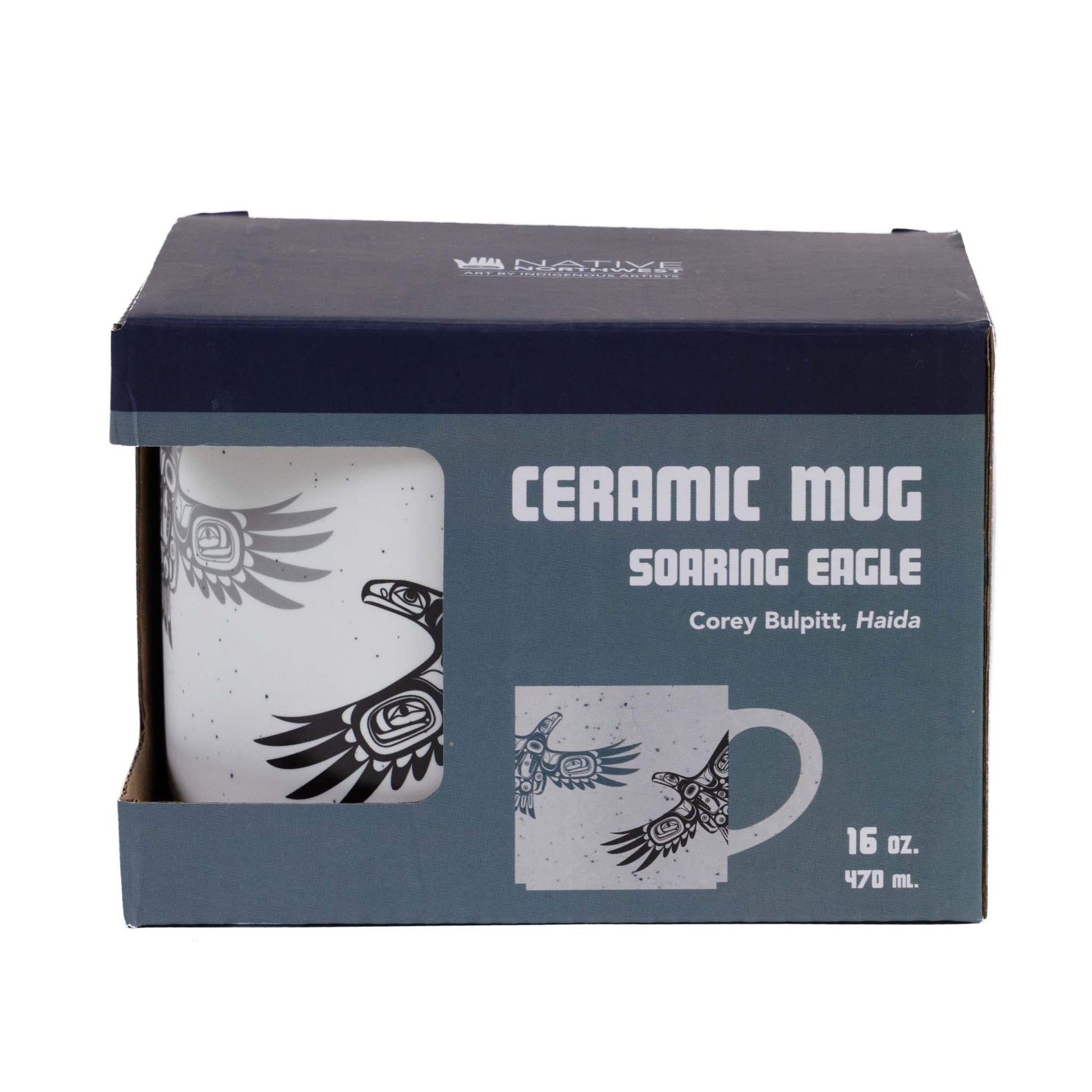 Indigenous Mug - Soaring Eagle by Corey Bulpitt with box