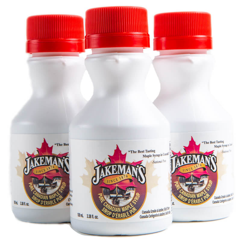 Jakeman's Pure Maple Syrup Canada Grade A Amber - 100ml x 3 Pack Jug