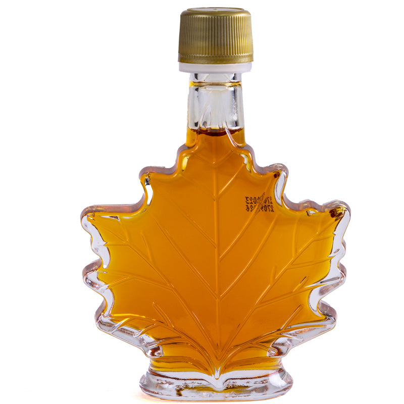 Jakeman's Pure Maple Syrup Canada Grade A Amber - 250ml Maple Leaf Glass Bottle Product Only View