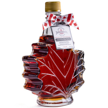 Jakeman's Pure Maple Syrup Canada Grade A Amber - 500ml Maple Leaf Glass Bottle